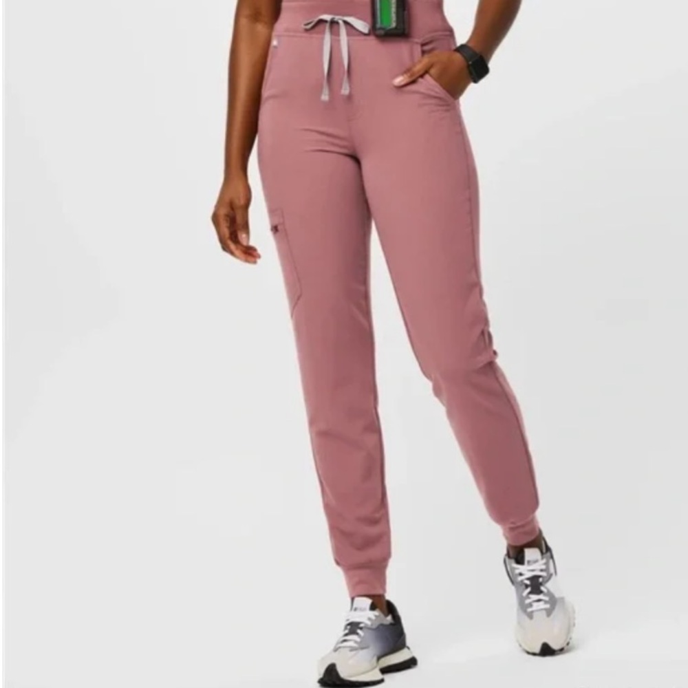 Figs Mauve High-Waisted Zamora Jogger Pants NWT